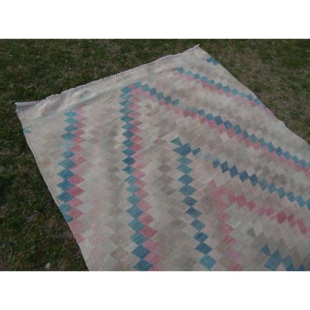 Vintage Turkish Kilim Runner 4'9'' x 11'1''