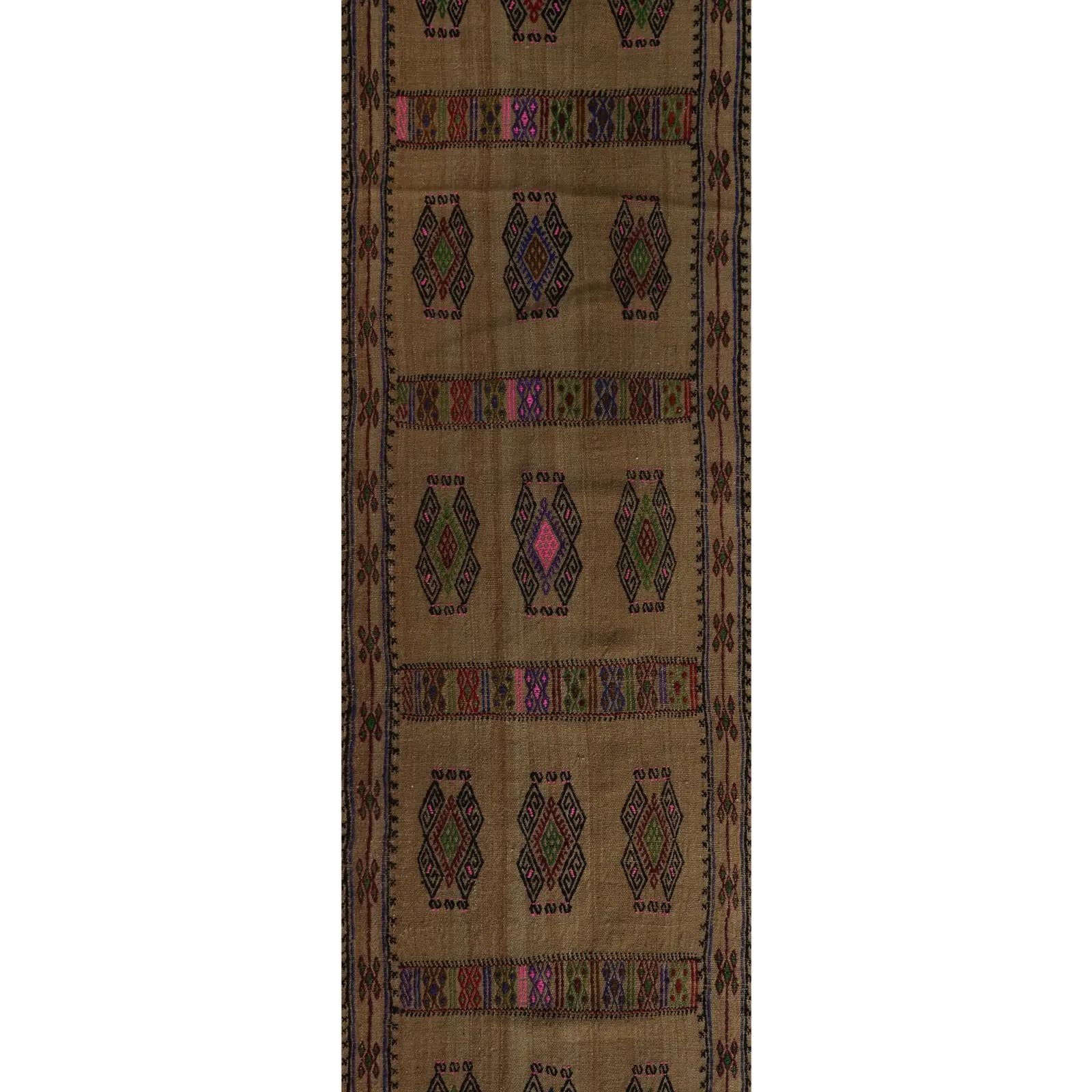 Vintage Turkish Aubusson Kilim Runner 1'9'' x 21'4''