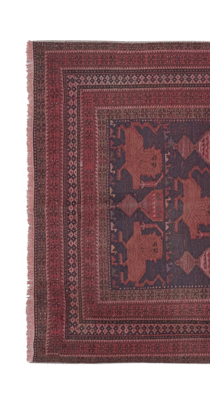 Vintage Turkish Soumac Rug 3'10'' x 6'2''