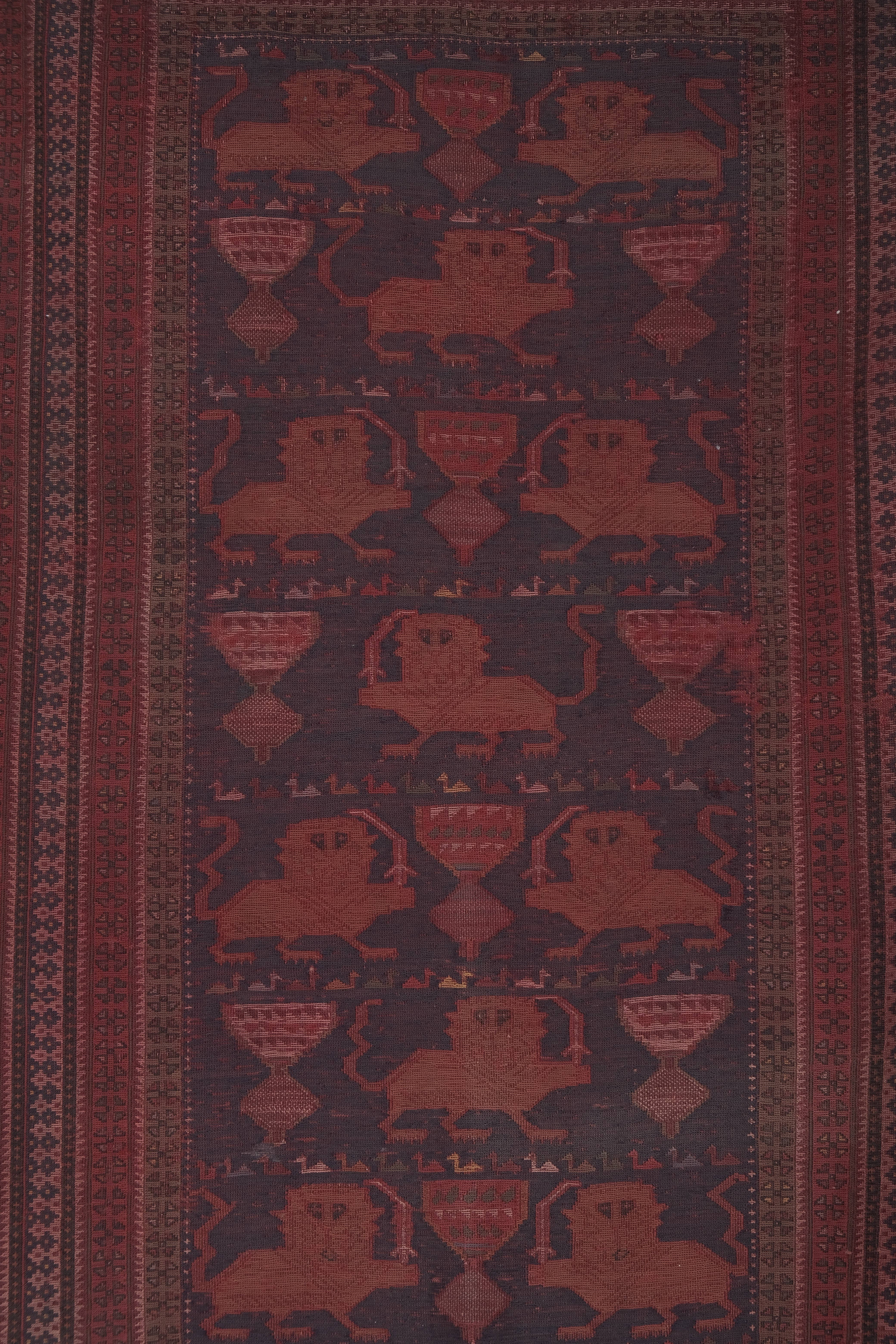 Vintage Turkish Soumac Rug 3'10'' x 6'2''