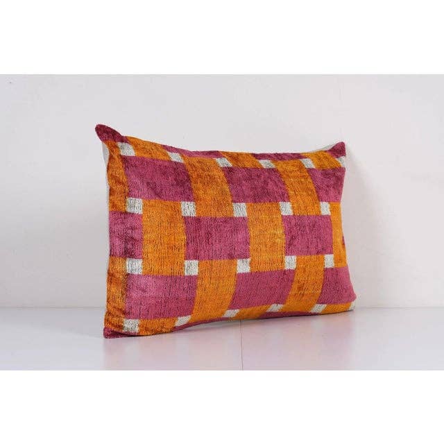 Silk Ikat Velvet Pillow Cover | 16'' x 24''
