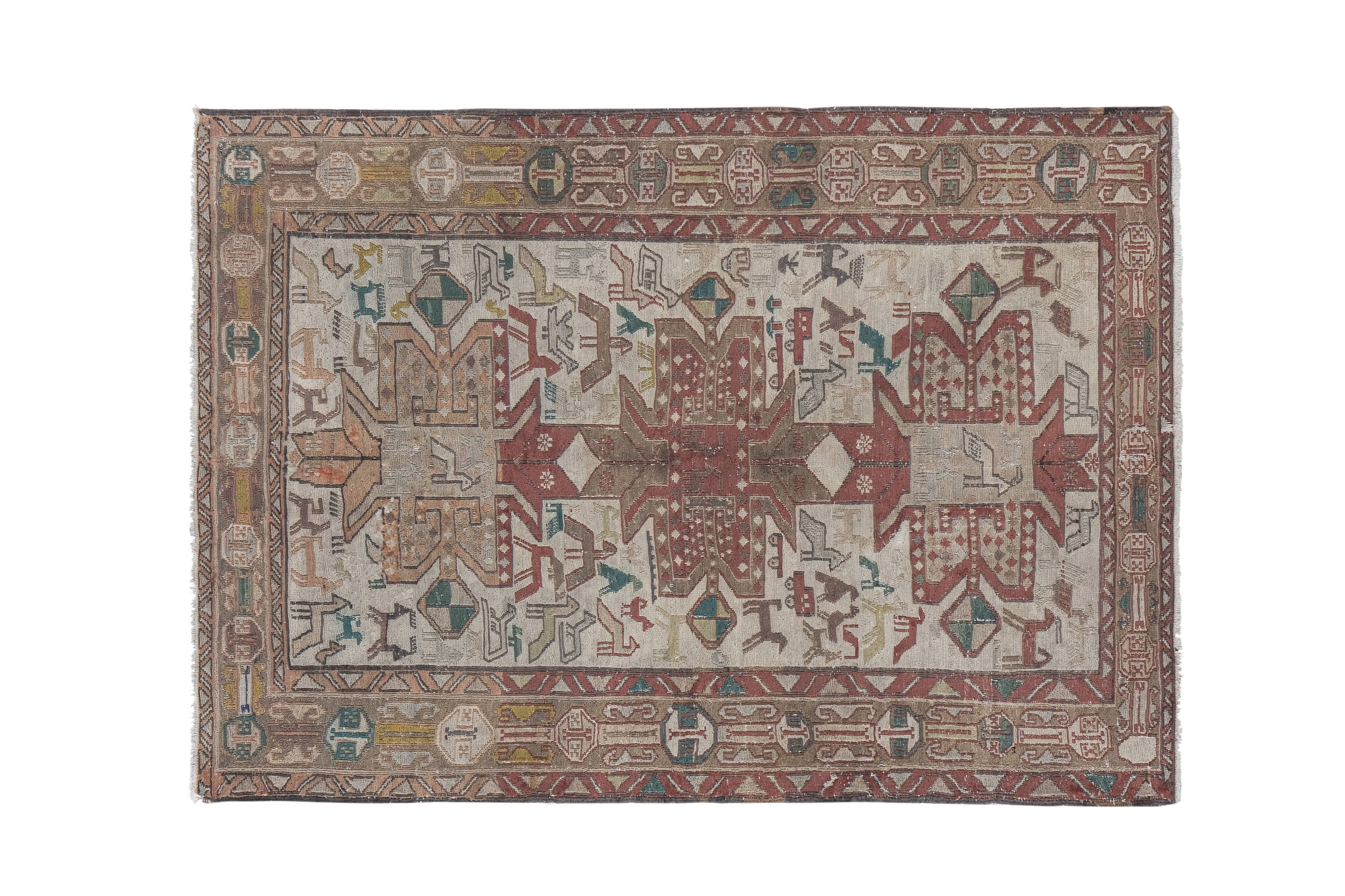 Vintage Turkish Kilim Rug 39'' x 56''