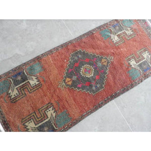 Vintage Kurdish Yastik Rug 19'' x 47''