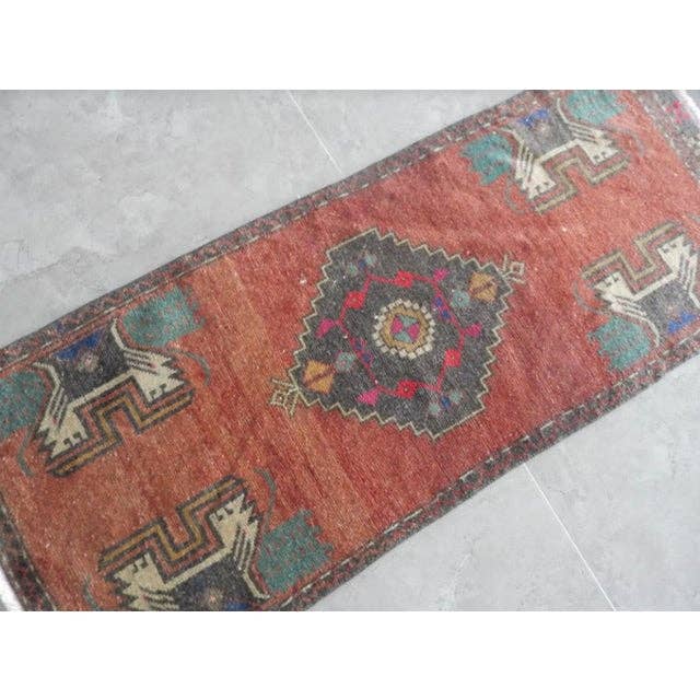 Vintage Kurdish Yastik Rug 19'' x 47''