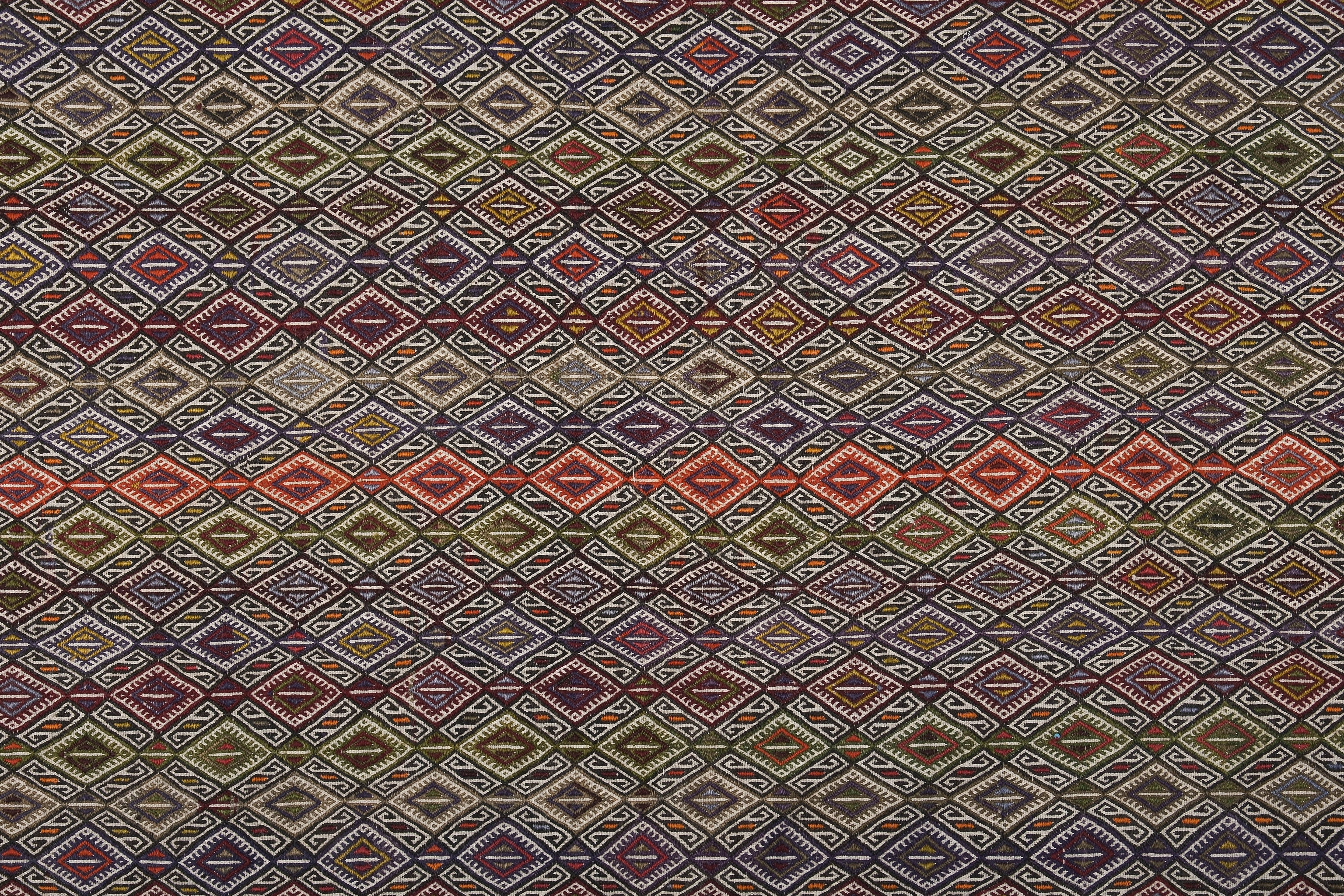 Vintage Turkish Kilim Rug 5'1'' x 11'9''