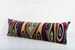 Silk Ikat Velvet Pillow Cover | 14'' x 47''