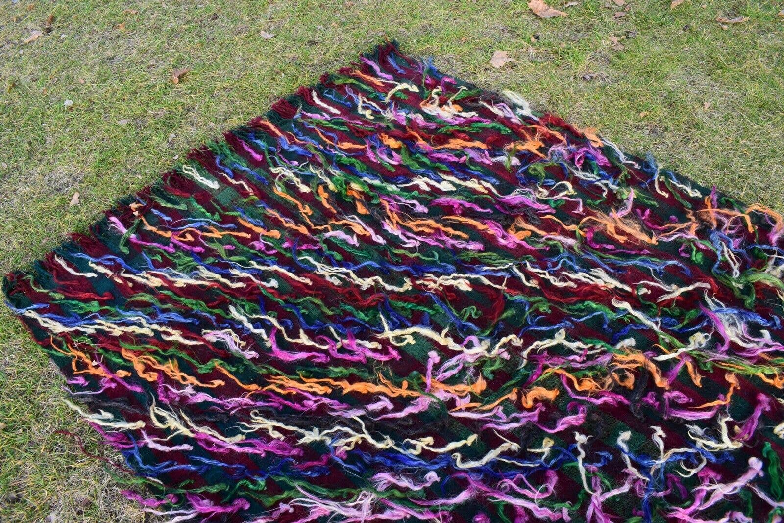 Vintage Turkish Tulu Rug 4'7'' x 5'5''