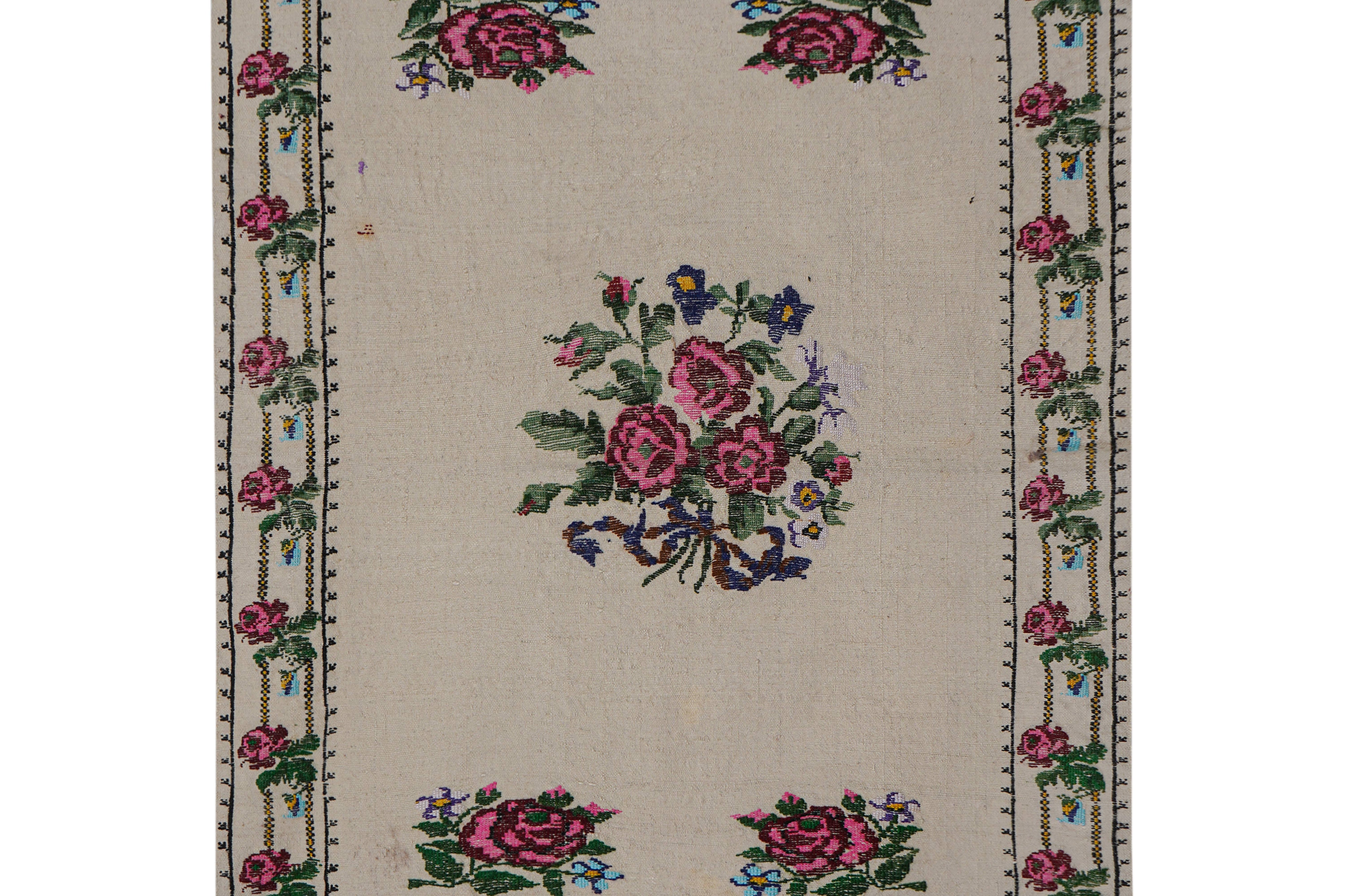 Vintage Turkish Kilim Rug 37'' x 52''