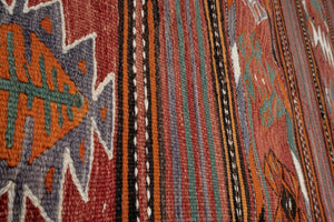 Vintage Turkish Kilim Runner 4'7'' x 9'10''