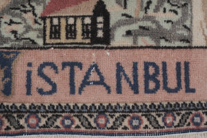 Vintage Turkish Rug 4'3'' x 5'1''