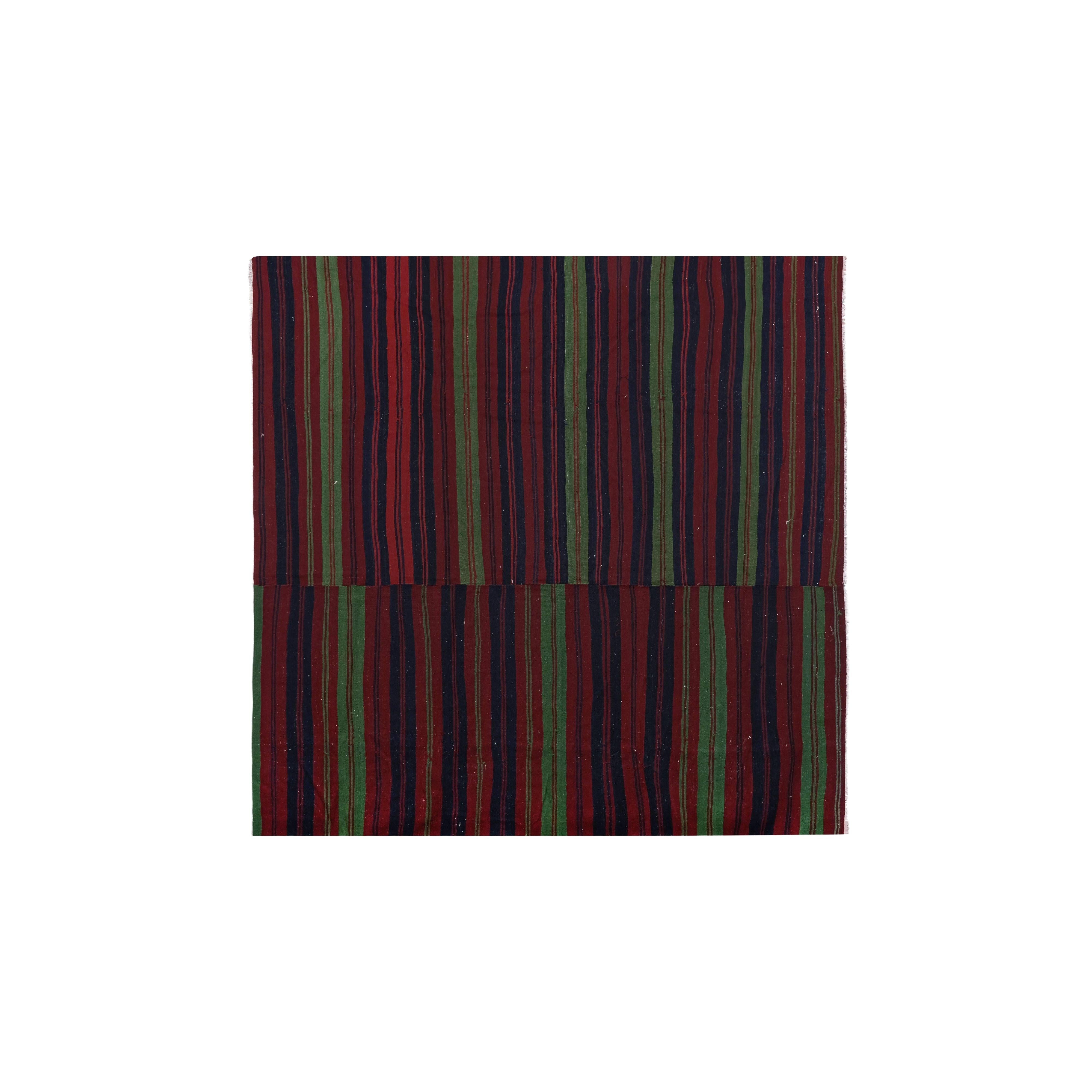 Vintage Turkish Kilim Rug 10'6'' x 10'6''