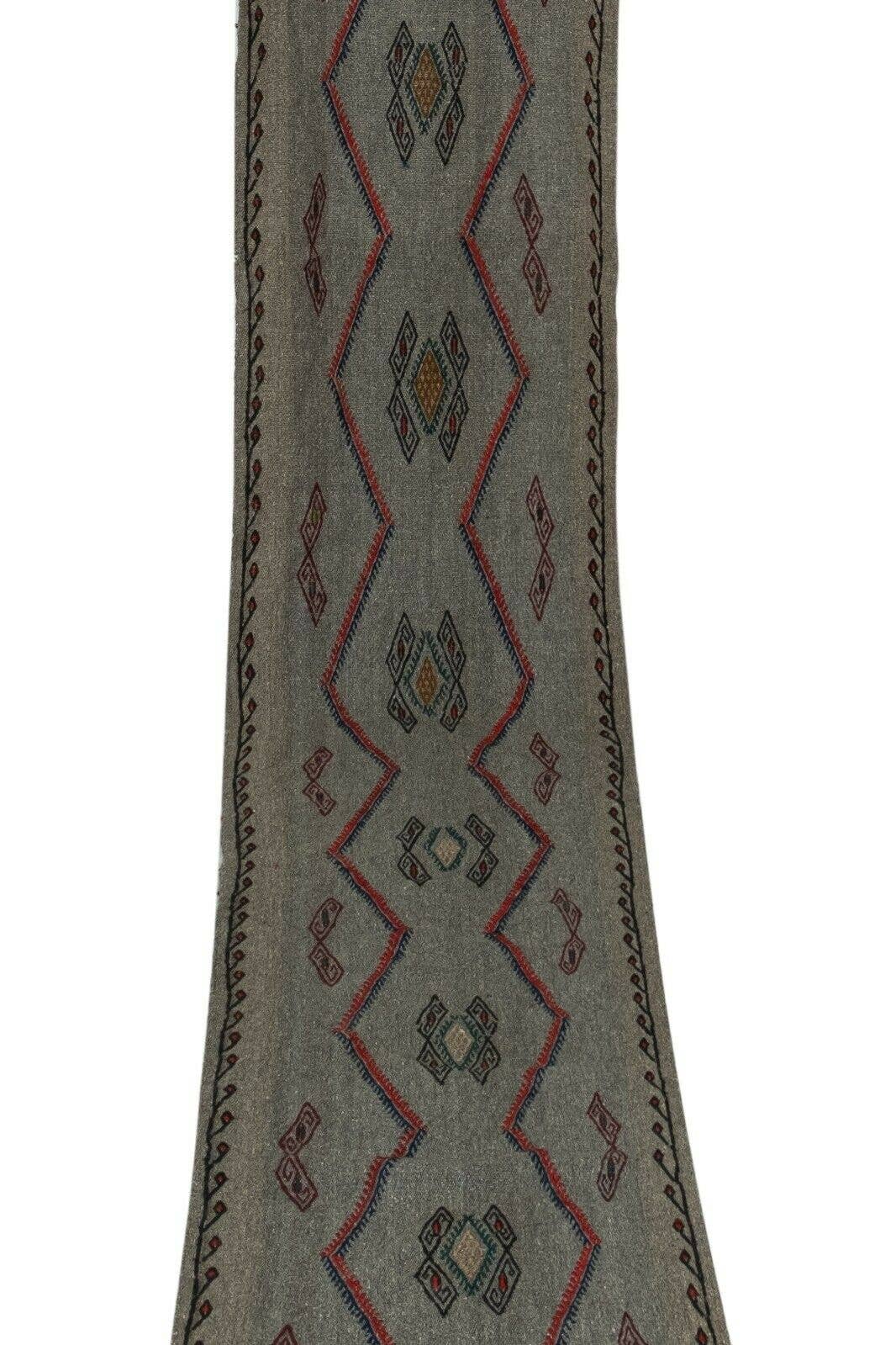 Vintage Turkish Kilim Runner 2' x 15'1''