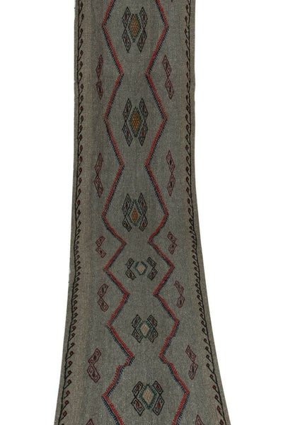 Vintage Turkish Kilim Runner 2' x 15'1''