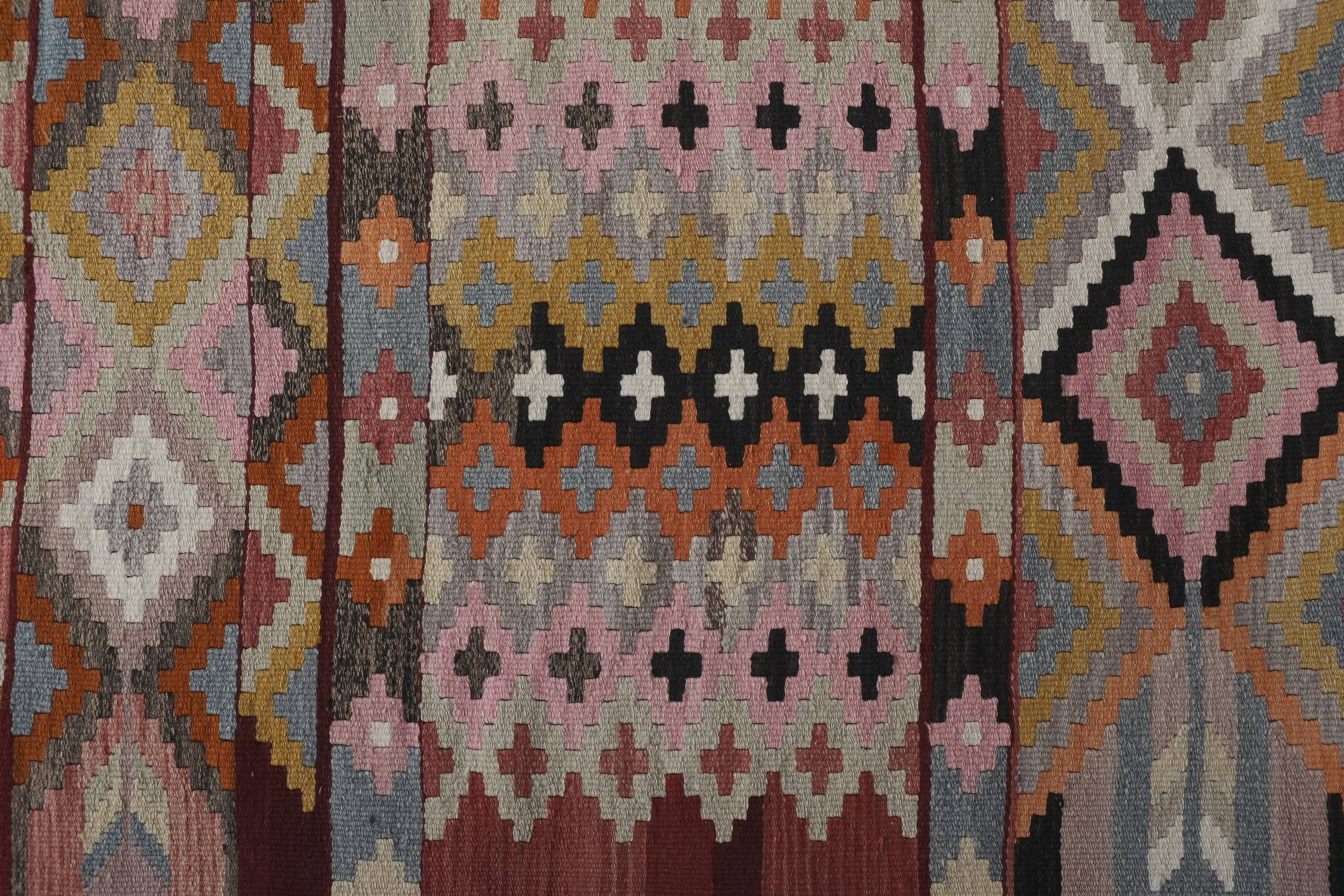 Vintage Turkish Kilim Runner 2'7'' x 13'11''