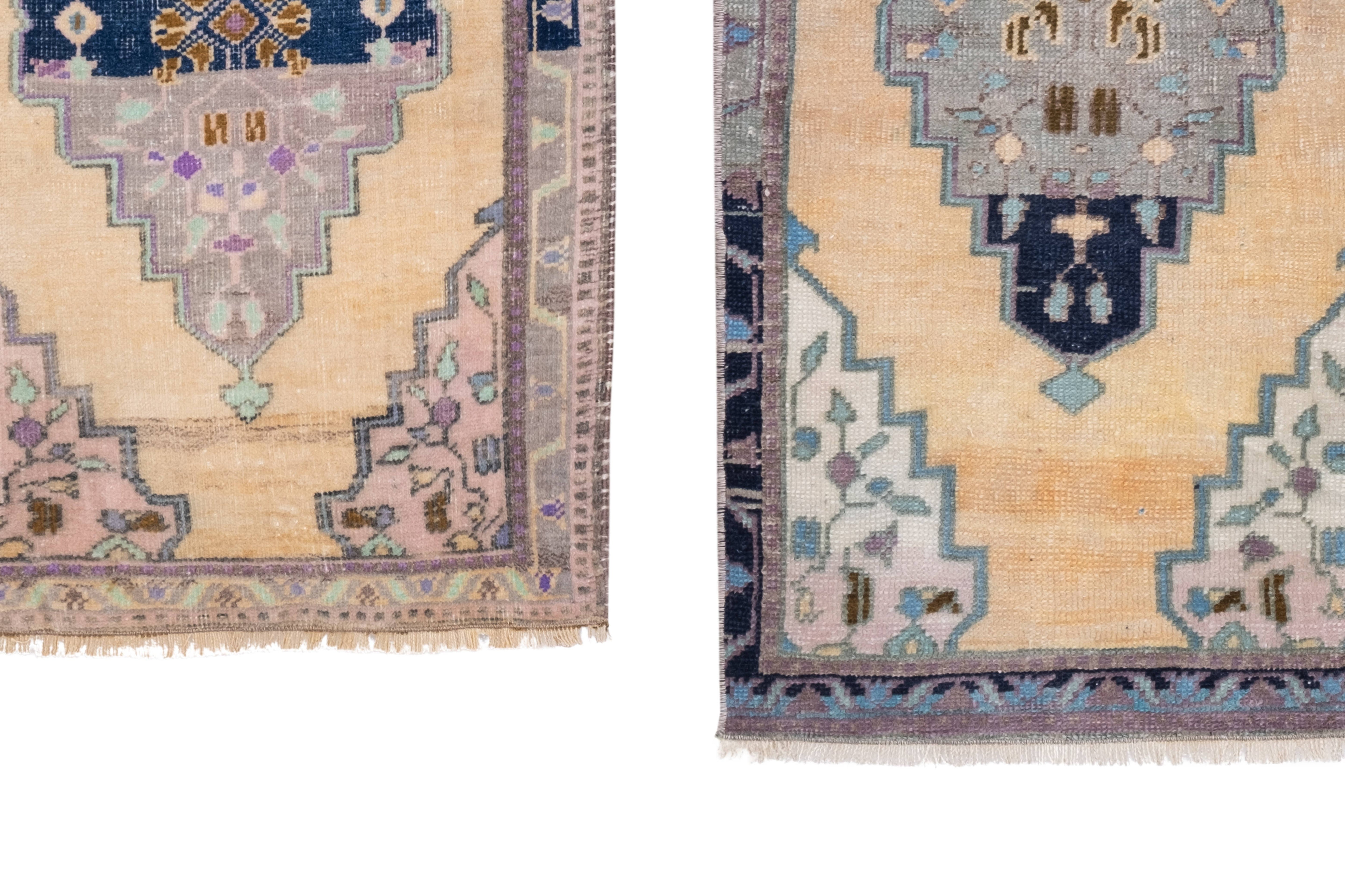 Vintage Turkish Yastik Rugs Set of 2 | 20'' x 39''