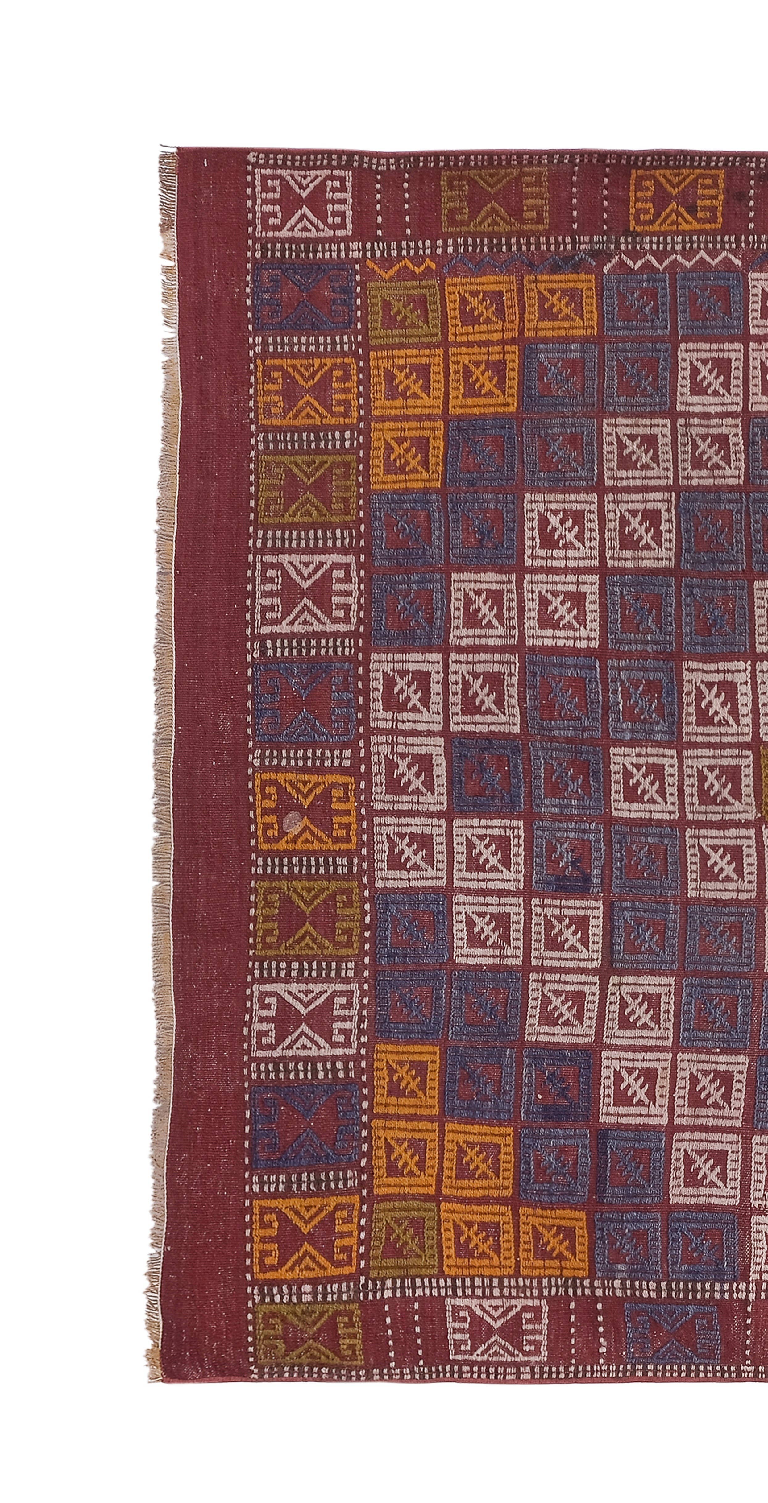 Vintage Turkish Kilim Rug 4'6'' x 6'8''