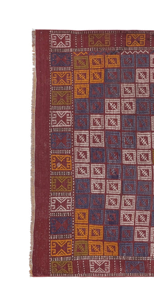 Vintage Turkish Kilim Rug 4'6'' x 6'8''