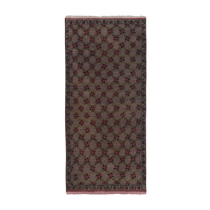 Vintage Turkish Shaggy Rug 3'9'' x 8'