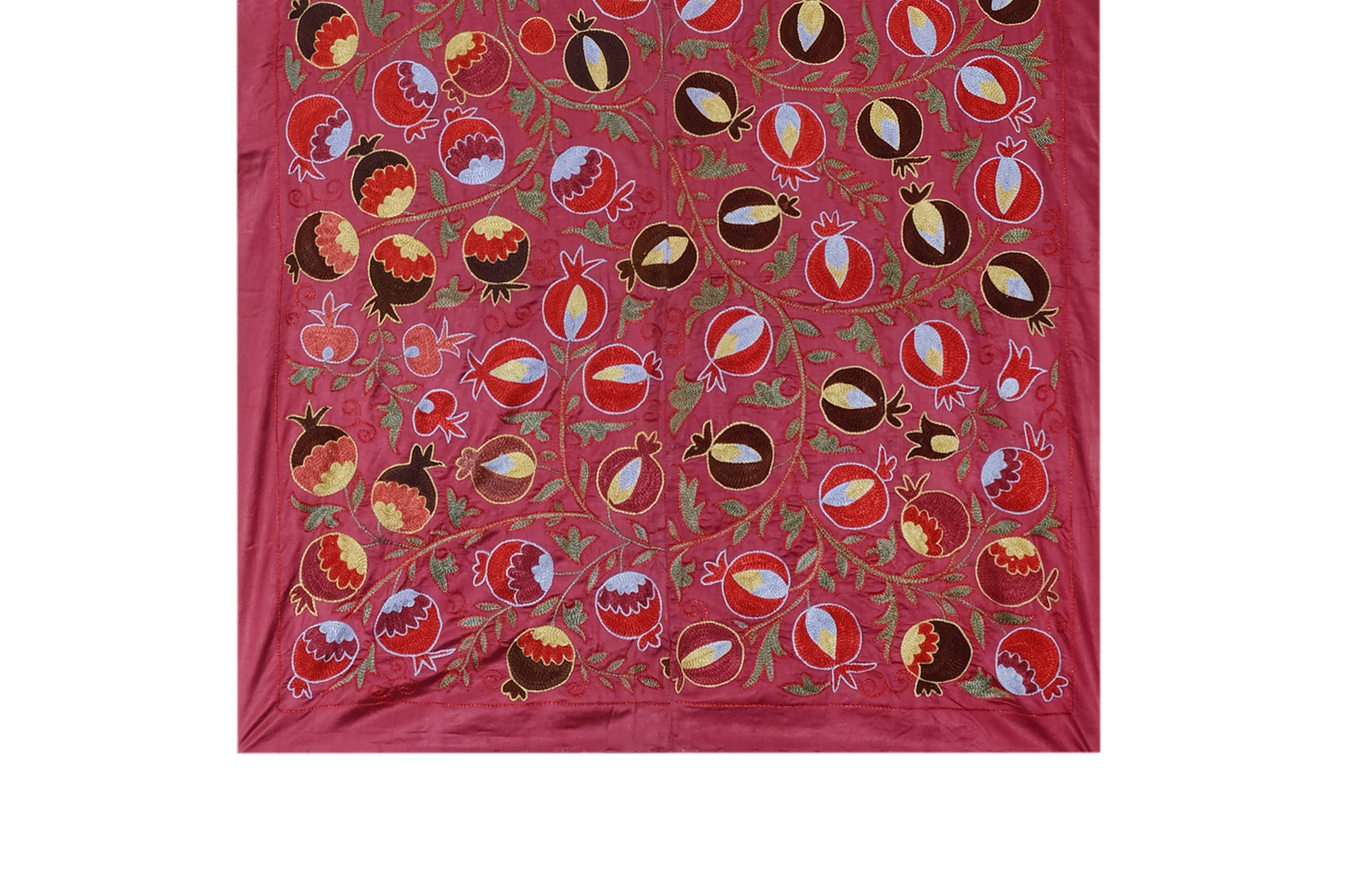 Silk Suzani Wall Hanging & Bedspread | 3'2'' x 6'4''