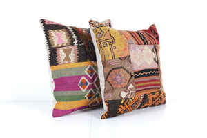 Kilim Patchwork Pillow Cover Set of 2 | 20'' x 20''