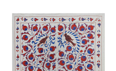 Bird Suzani Wall Hanging & Bedspread | 3'7'' x 6'1''