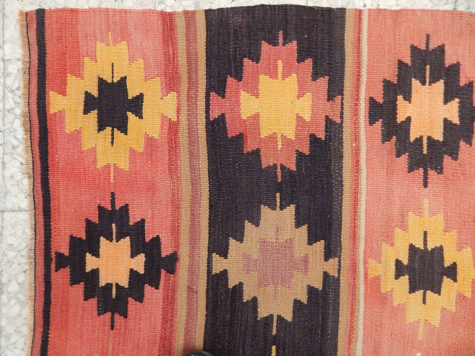 Vintage Turkish Kilim Runner 4'2'' x 9'4''