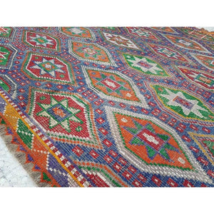 Vintage Turkish Kilim Rug 6'1'' x 7'5''