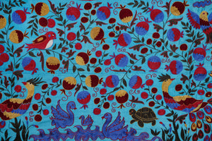 Peacock Suzani Wall Hanging & Bedspread | 3'4'' x 6'