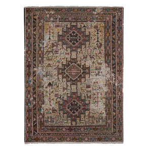 Vintage Turkish Animal Soumac Kilim Rug 41'' x 54''