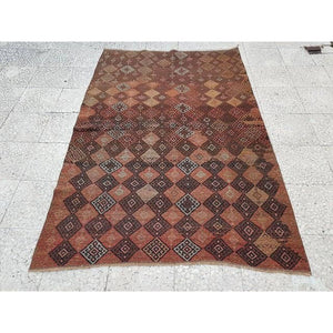 Vintage Turkish Soumac Rug 4'2'' x 6'3''