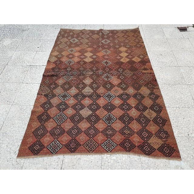 Vintage Turkish Soumac Rug 4'2'' x 6'3''