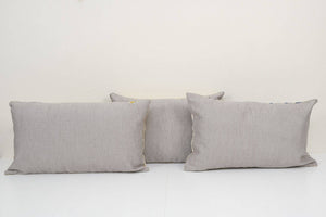 Silk Ikat Velvet Pillow Cover Set of 3 | 16'' x 24''