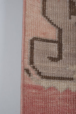 Vintage Turkish Karapinar Runner Rug 3'3'' x 21'4''