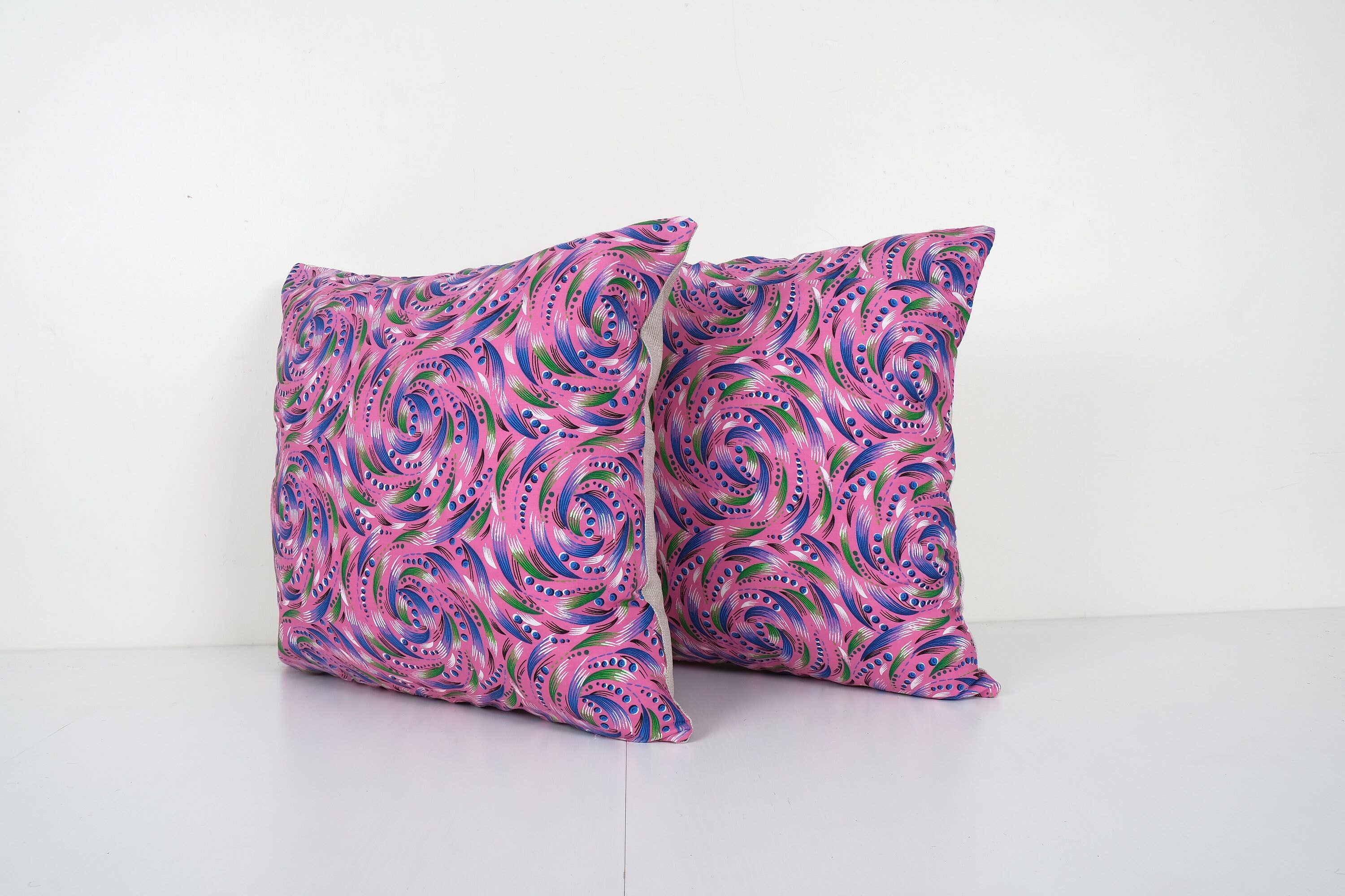 Uzbek Roller Printed Pillow Cover Set of 2 | 20'' x 20''