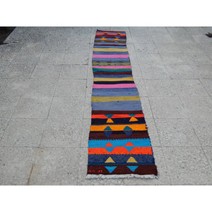 Vintage Turkish Kilim Runner 1'7'' x 8'2''