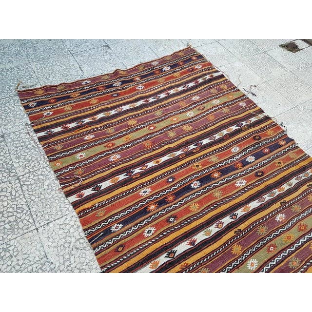Vintage Turkish Kilim Rug 4'6'' x 7'2''