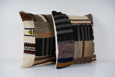Kilim Patchwork Pillow Cover Set of 2 | 20'' x 20''
