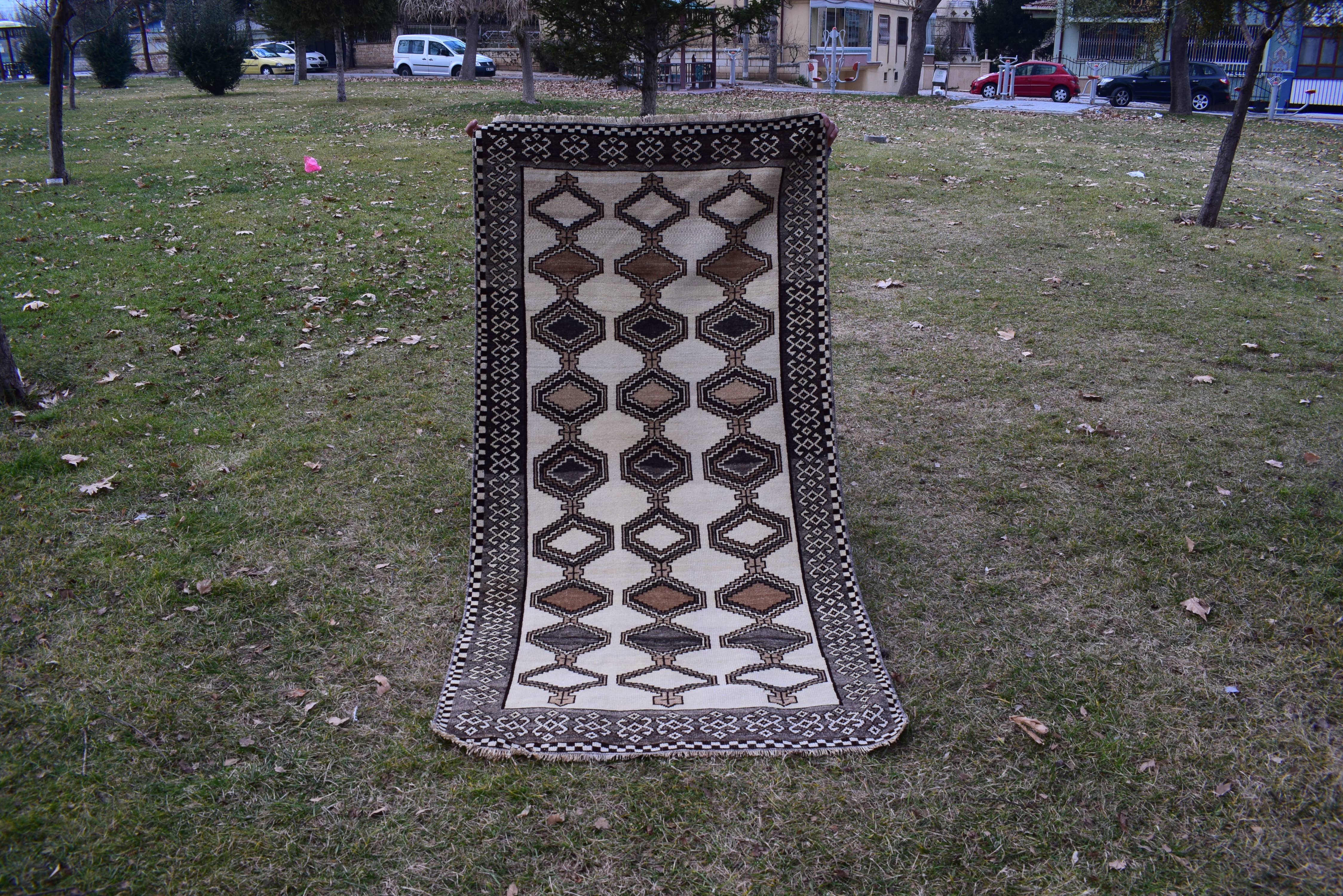 Vintage Turkish Anatolian Oushak Rug 3'4'' x 6'6''