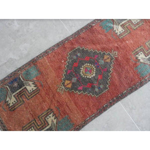 Vintage Kurdish Yastik Rug 19'' x 47''