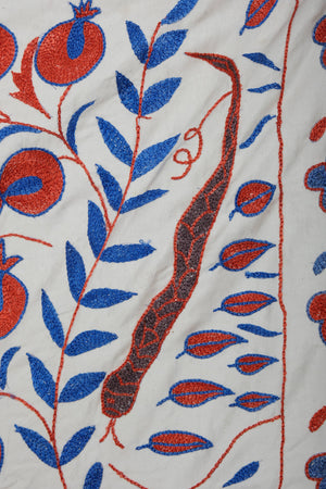 Bird Suzani Wall Hanging & Bedspread | 3'7'' x 6'1''