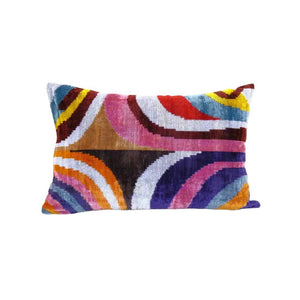 Silk Ikat Velvet Pillow Cover | 16'' x 24''
