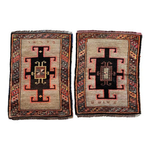 Vintage Oushak Yastik Rugs Set of 2 | 22'' x 31''