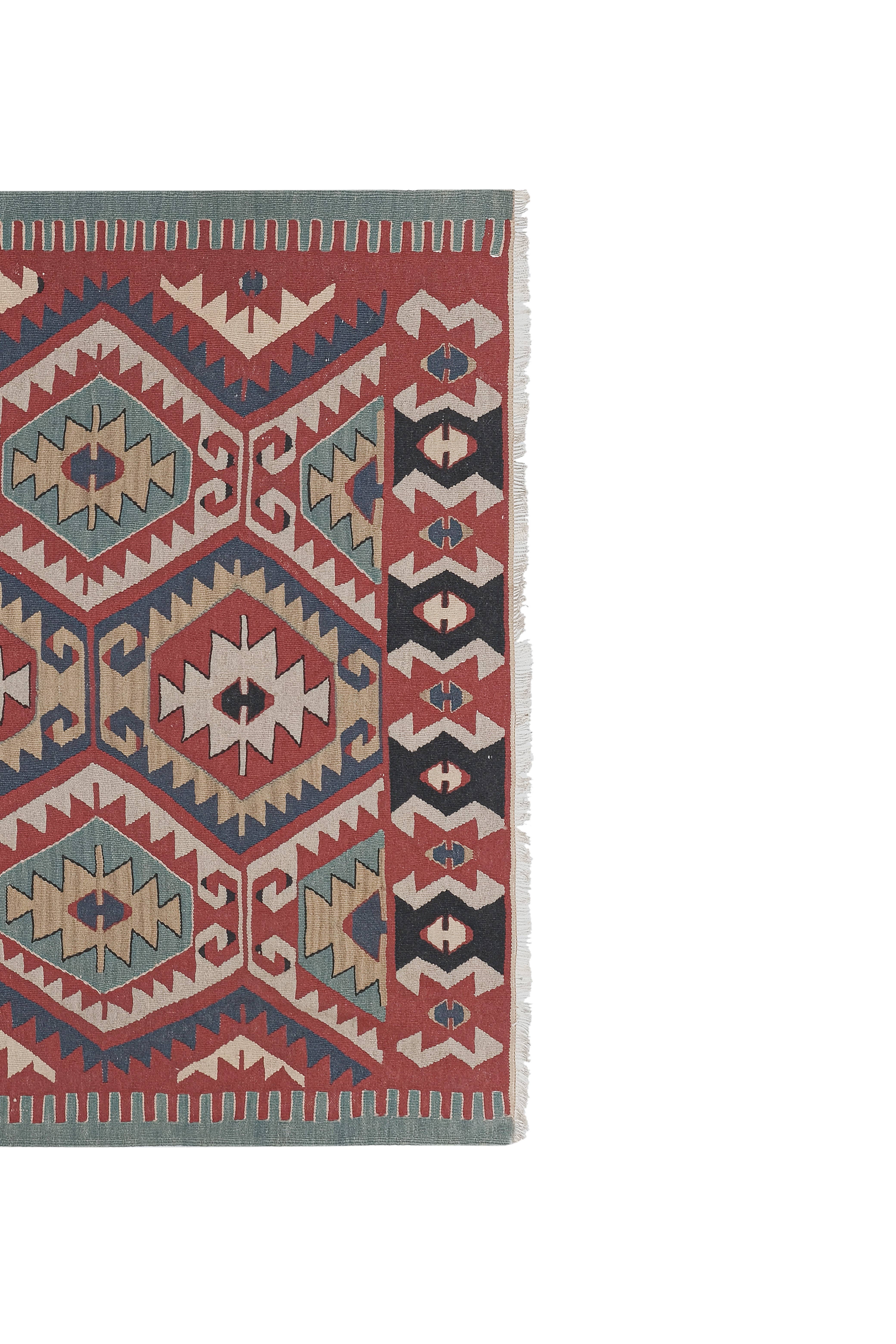 Vintage Turkish Kilim Rug 3'10'' x 5'7''