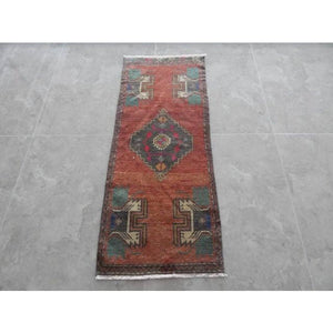 Vintage Kurdish Yastik Rug 19'' x 47''