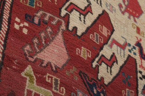 Vintage Turkish Anatolian Soumac Runner Rug 4'5'' x 9'8''