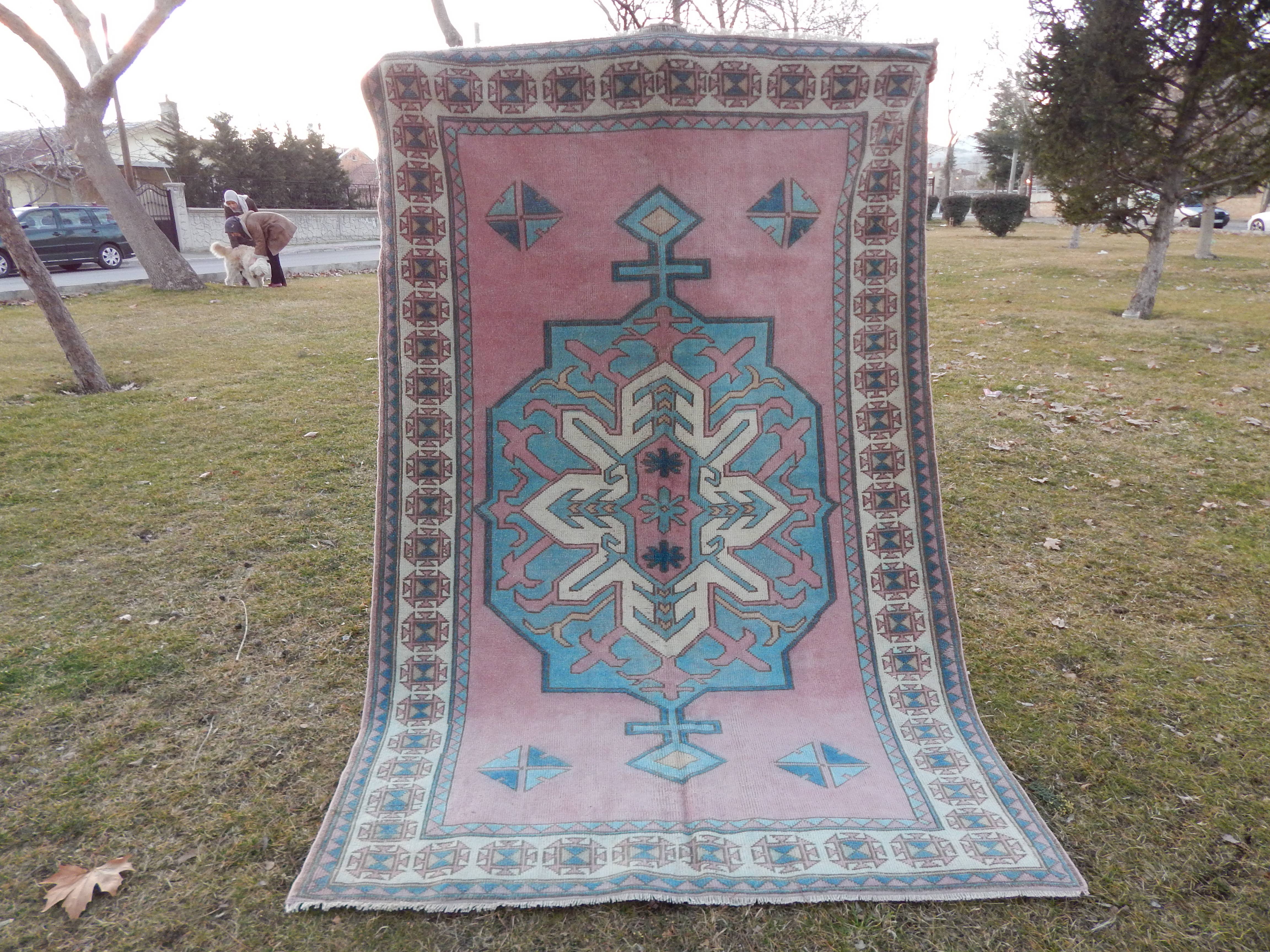 Vintage Oushak Rug 5'2'' x 7'8''