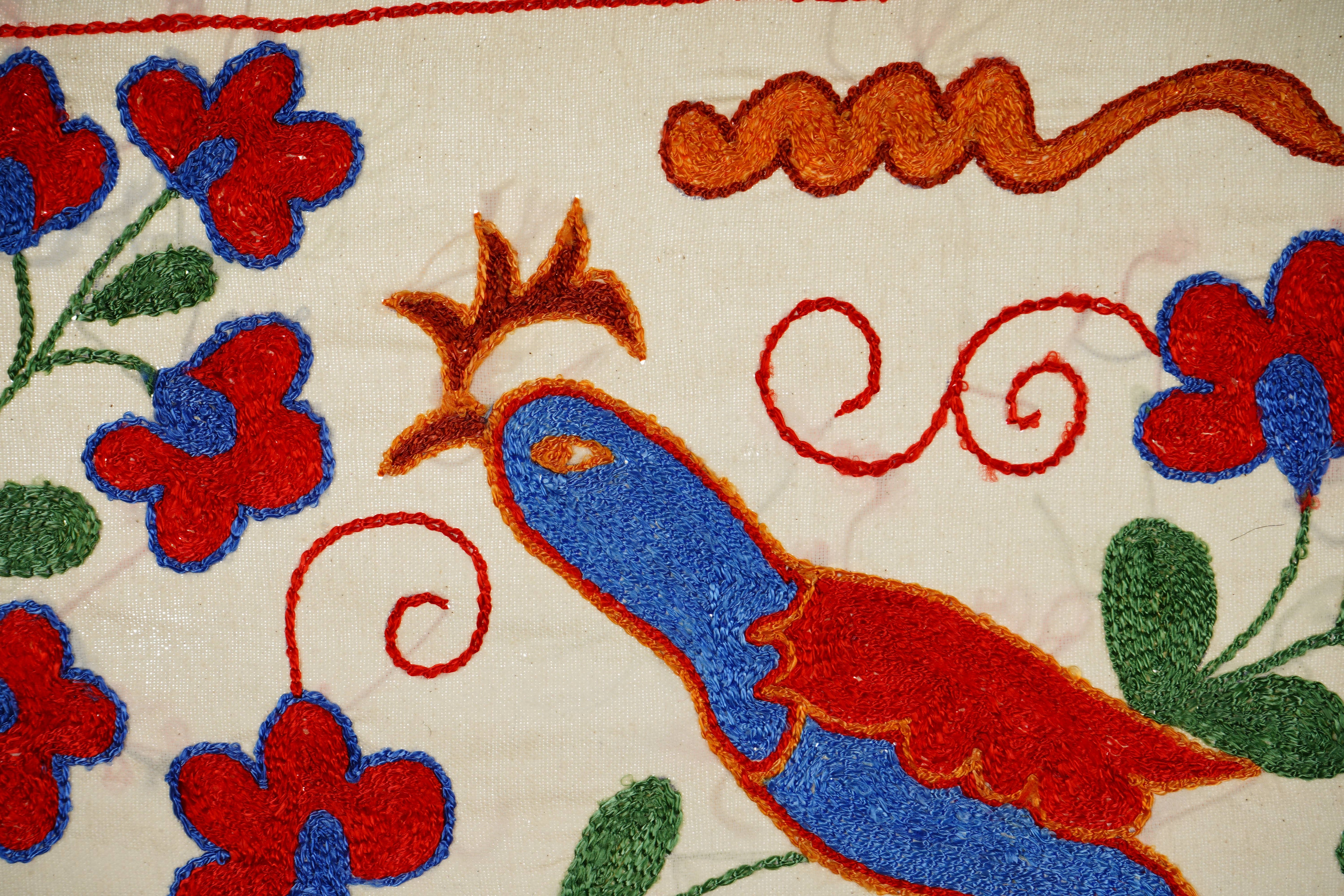 Bird Suzani Table Runner | 17'' x 37''