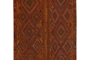 Vintage Turkish Karapinar Kilim Rug 5'5'' x 8'3''