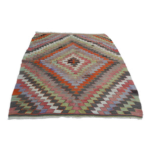 Vintage Turkish Kilim Rug 39'' x 47''