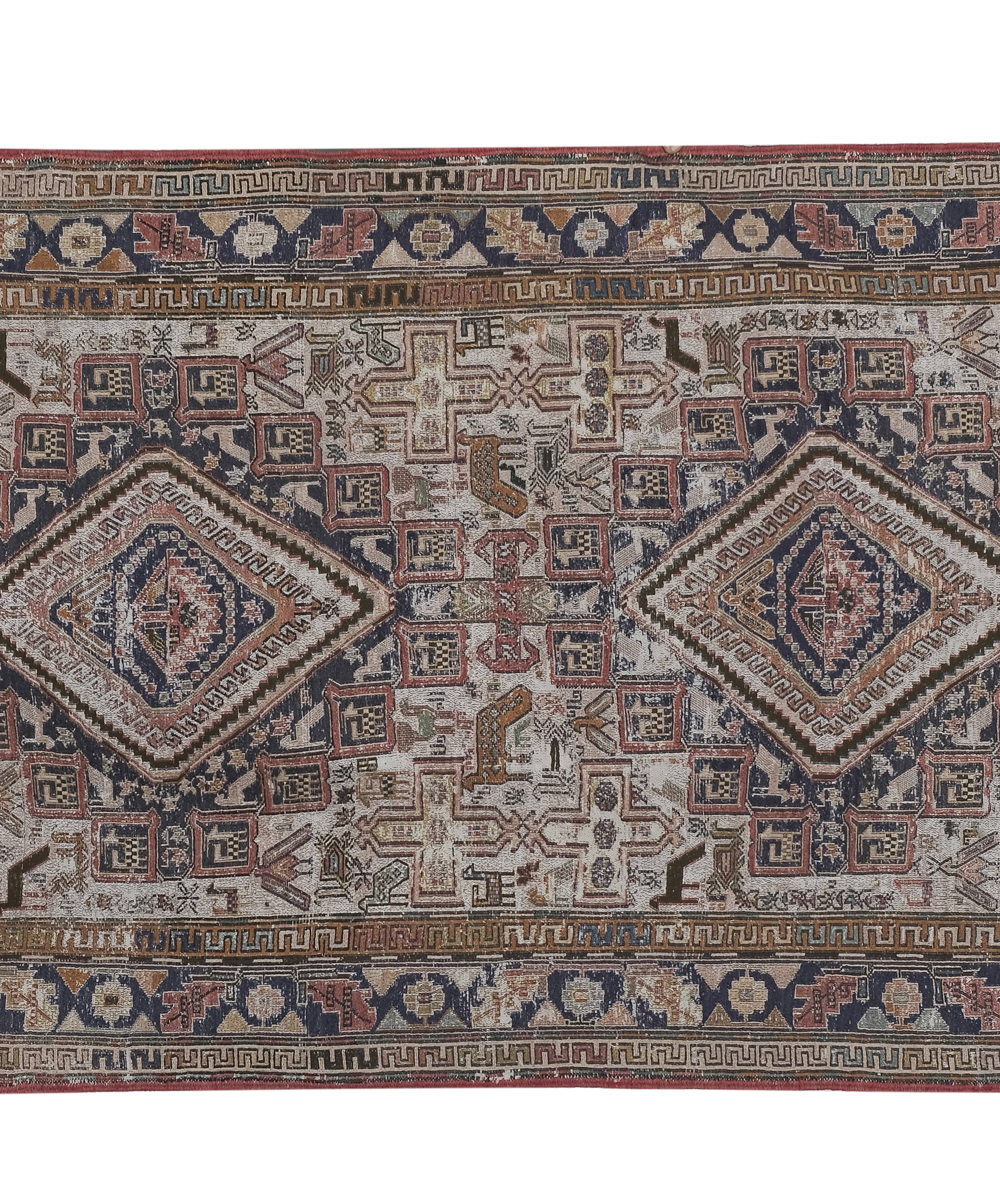 Vintage Turkish Soumac Kilim Rug 3'8'' x 6'8''